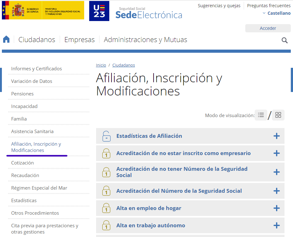 Alta autónomo en Seguridad Social 