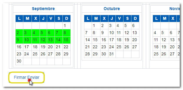 calendario vacaciones fiscales firmar y enviar