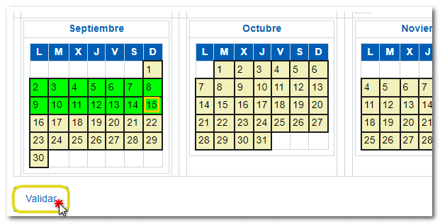 calendario vacaciones fiscales validar